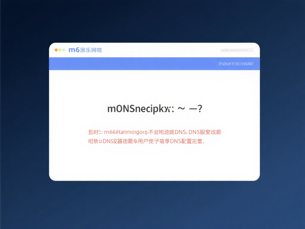 DNS解析错误
有时，m6米乐网址可能无法成功被